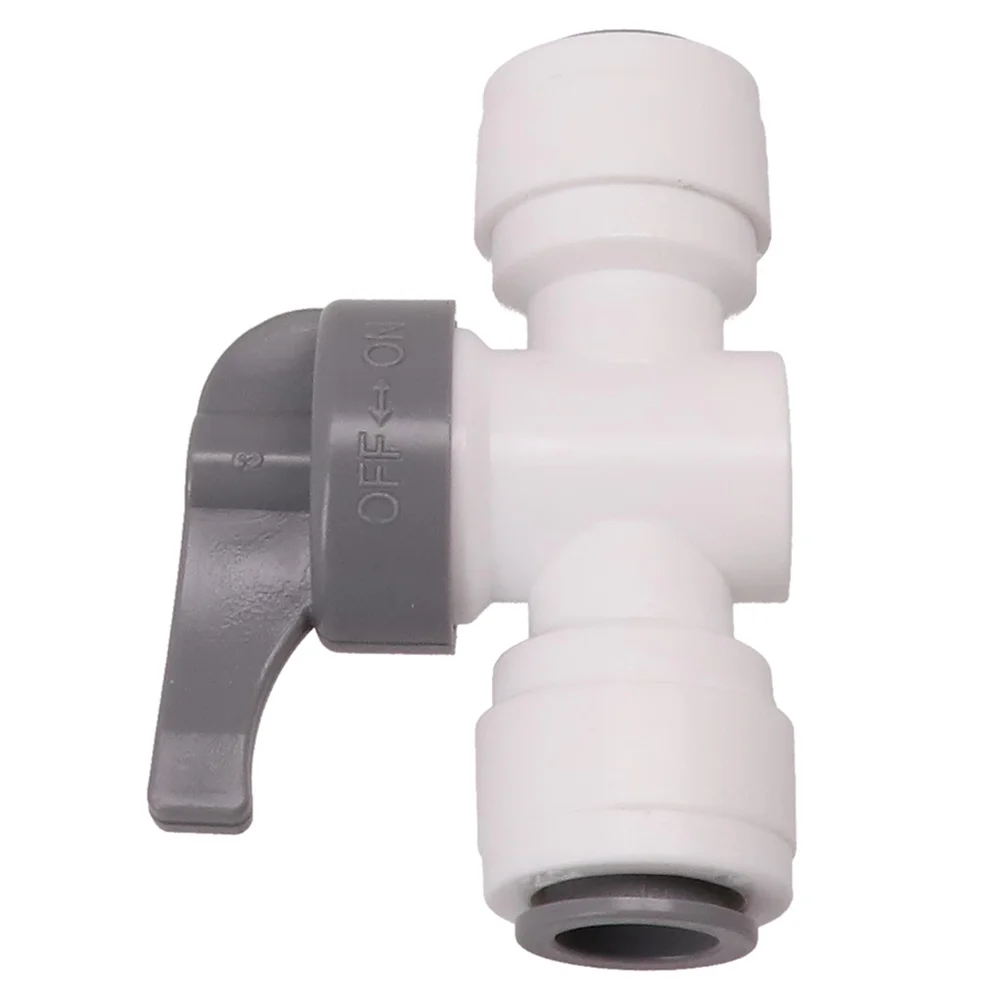 Stop Tap Ball Valve 3/8 Inch by 3/8 Inch Supply Tube Quick Connect for Systems Acetal Shut Off Valve PISV0412S