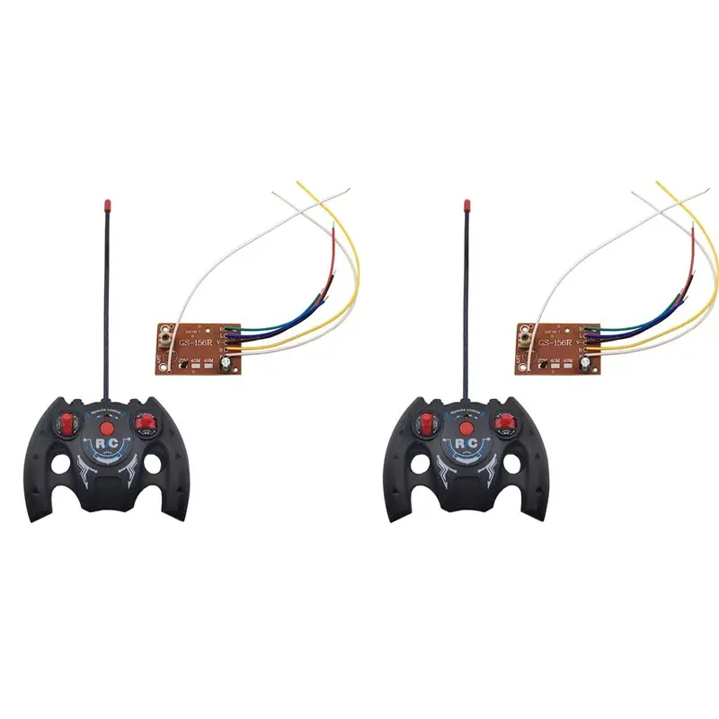 2X 4CH RC 27Mhz Circuit Remote Control PCB Transmitter And Receiver Board With Antenna Radio System Car Accessories