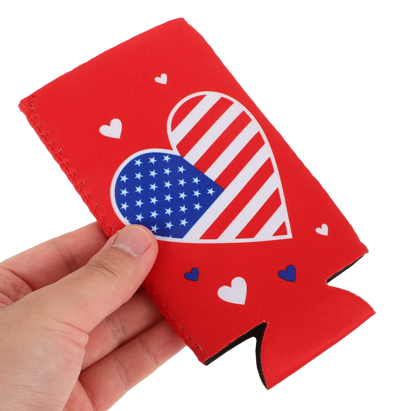 

4pcs Insulated Beer Sleeve Independence Day Can Cooler Reusable Bottle Holder Keep Drinks Cold or Hot USA for Beverages