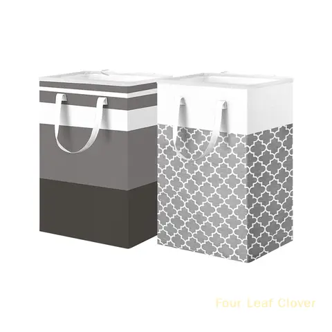 새로운 방수 패브릭 보관 바구니 가정용 욕실 접이식 옷 잡화 보관 상자 대용량 세탁 바구니