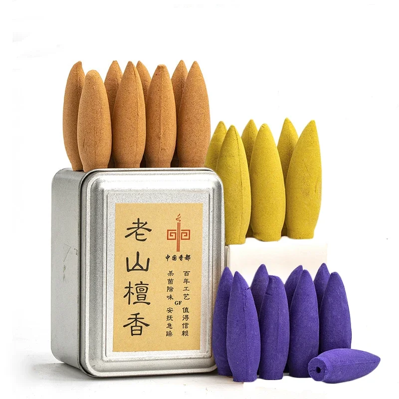 FY Oversized Backflow Incense Cones 30 Minutes Smoke Waterfall Lavender Jasmine Cone Incense Purified Air 20pcs/box Sandalwood