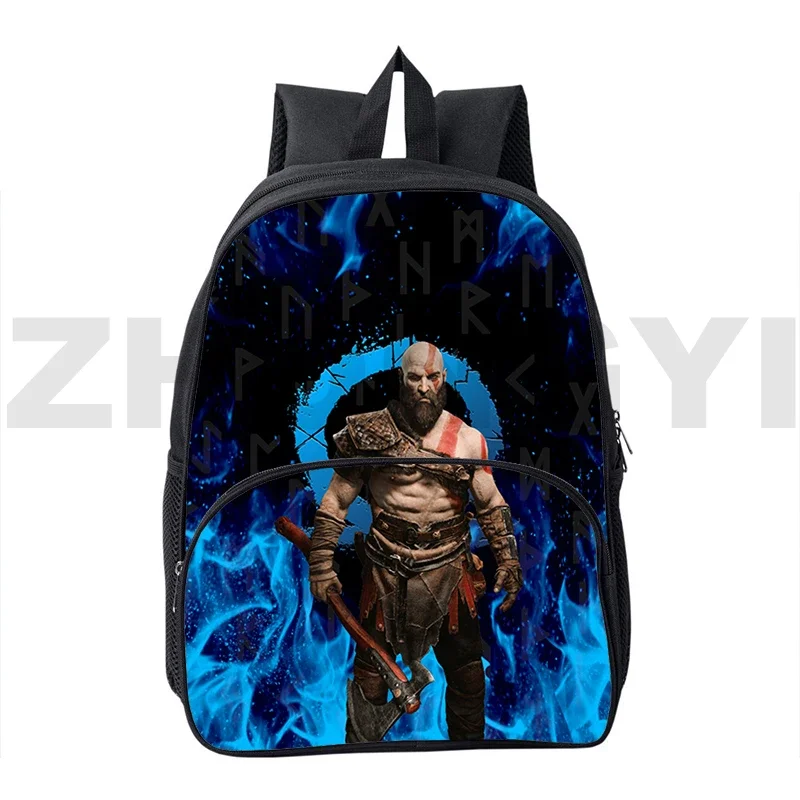 ร้อนเกม God Of War 3D กระเป๋าเป้สะพายหลังวิทยาลัยนักเรียน Kratos Mochilas 12/16นิ้ว Mini เด็กอนุบาลกระเป๋าถือผู้หญิงเดินทางแล็ปท็อปกระเป๋า