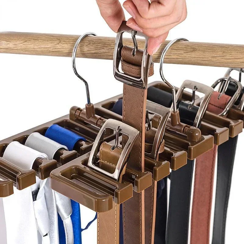 

New Creative Multi-functional Belt Storage Rack Tie Belt Hanger Wardrobe Belt Rotating Organizer Rack Scarf Hanger Home Closet