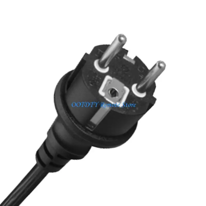 16A Current European Compliant 4.8MM Power Extension Cable Splitter 0.3Meters With Coppered Plugs Wiring