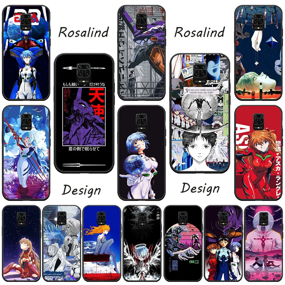 KK-51 Neon G-Genesis E-Evangelion черный чехол для Xiaomi Redmi Note 9 9S 9T 11A 13X A5 14S K30 POCO M2 Pro Max Zoom