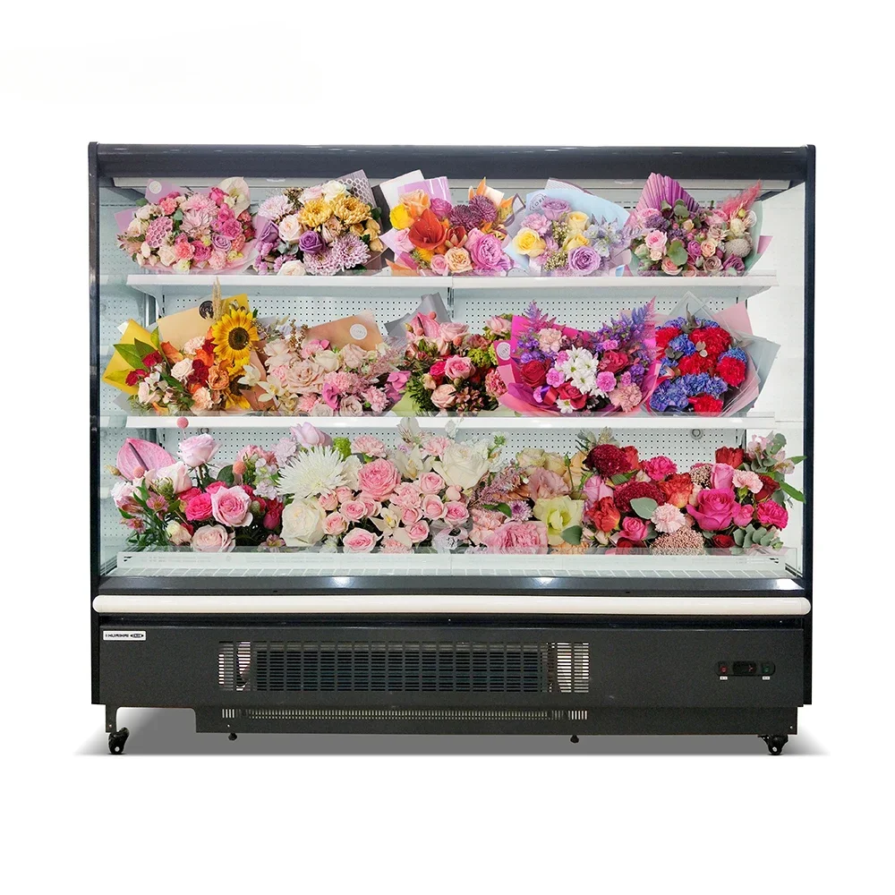 Florist Flower Store Vertical Commercial Fresh Flower Freezer Air Cooling Type Flower Chiller Antistaling Cabinet