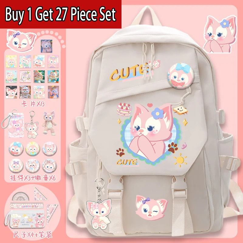 Lina Baer High Beauty School Bag for Girls 2025 New Fashion Print Youth Travel Bag Large Capacity Backpack for School