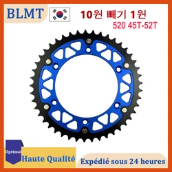 Motorcycle 520 45T 46T 47T 48T 49T 51T 52T Rear Sprocket For YAMAHA TTR230 YZ450R YZ250 YZ125 WR450F WR400 WR426 WR125P WR250R