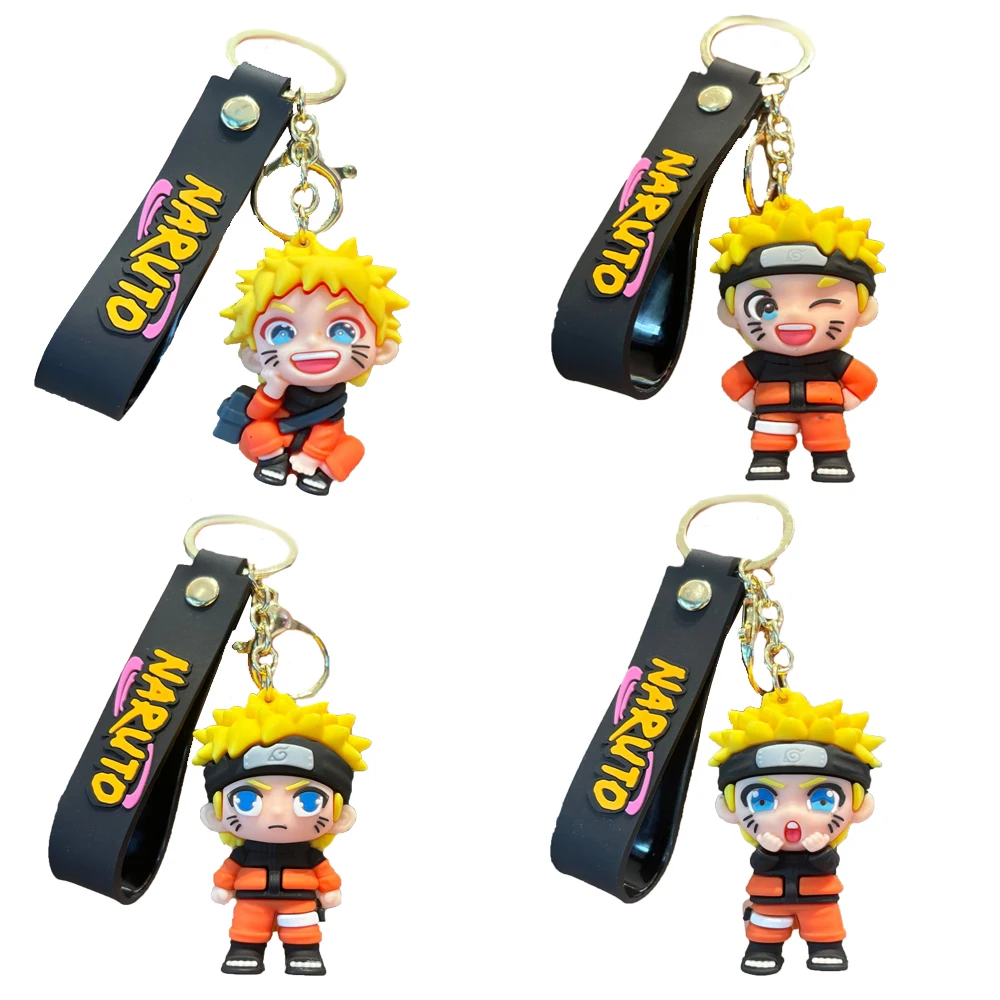 

NARUTO Anime Peripherals Keychains Q-version Uzumaki Naruto Exquisite Cartoon Cute Doll Bag Car Key Pendant Child Birthday Gift