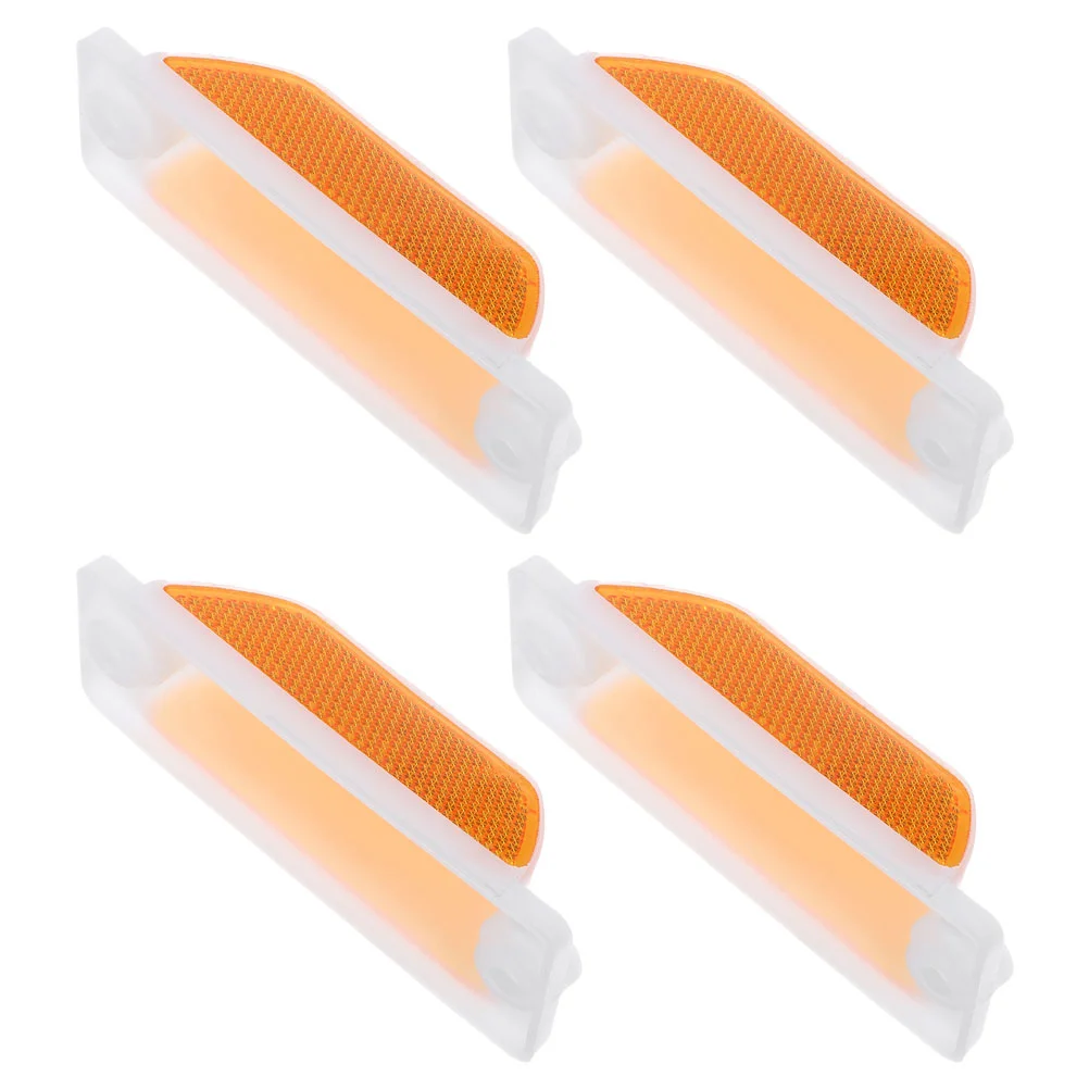 4 Pcs Reflective Delineator Driveway Reflectors Pavement Markers Rectangular Road Guardrail Delineators