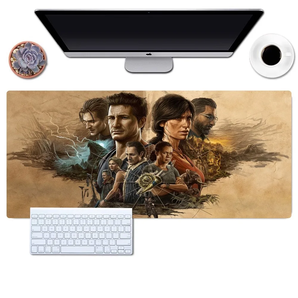 Uncharted 4 The Lost Legacy Game Mousepad Gaming Office Desk Pads Large For Computer Non-slip Lockedge Mouse Pad