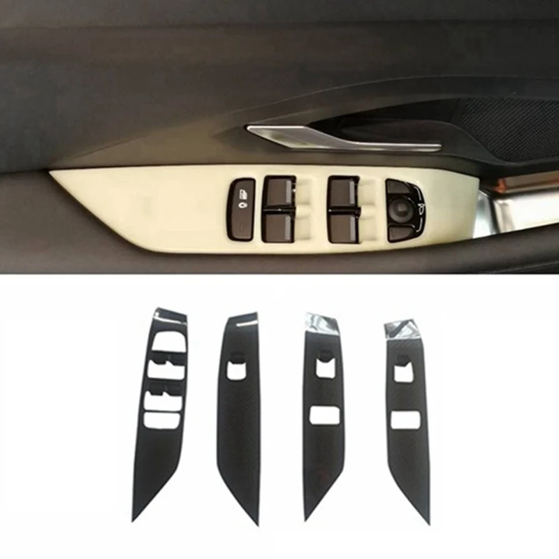 Car Door Armrest Trim Cover Window Button Frame Glass Switch Door Armrest Lift Modification For Jaguar E-PACE 2018-2023