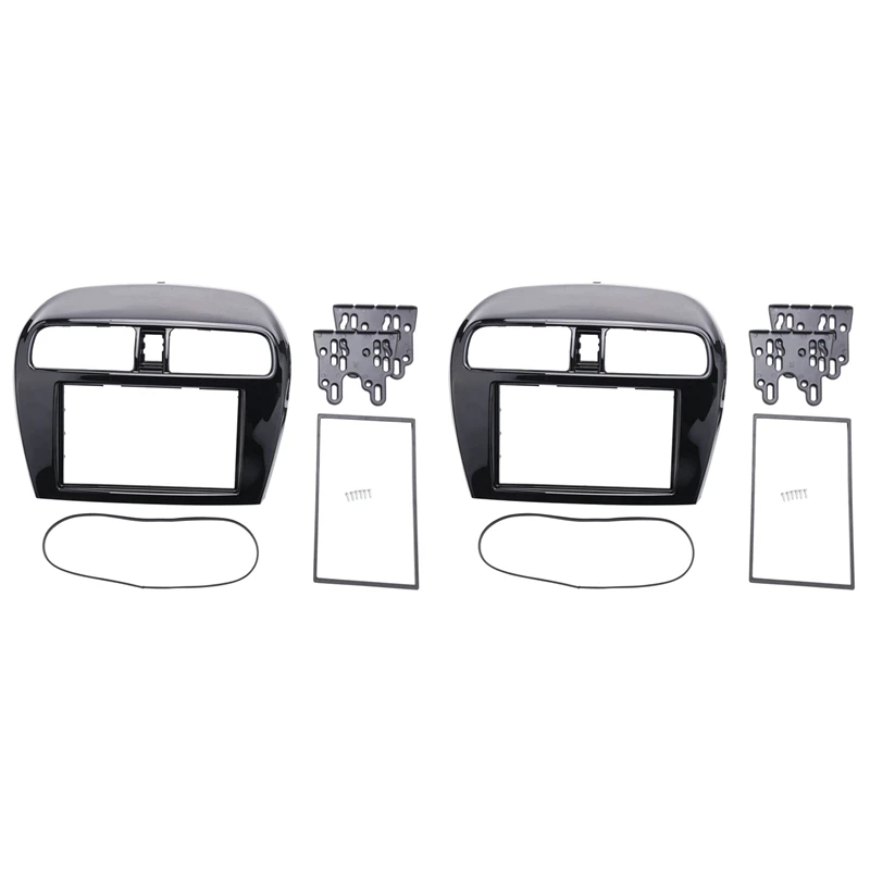 

2X Double Din Fascia For Mitsubishi Mirage Space Star Attrage Radio Stereo Panel Dash(178X102mm)