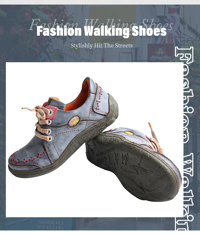Tma Eyes Damen hand genähte Leder Sneakers leichte flache Design Schuhe für Frauen für die Herbstsaison – Detail 4