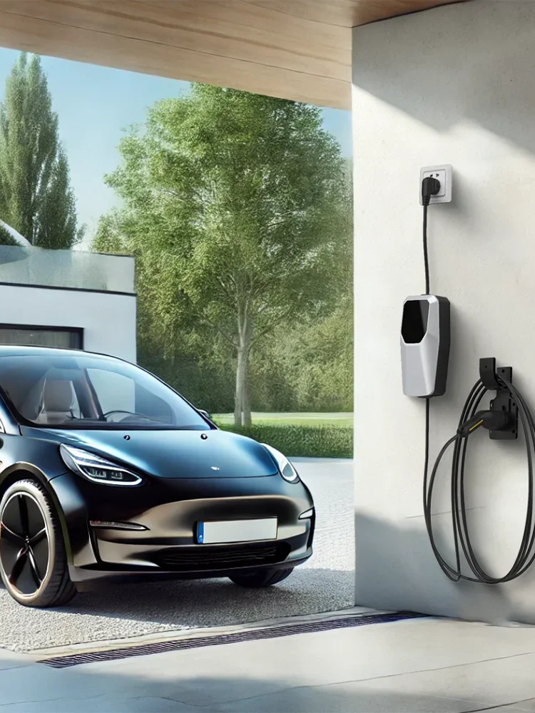 11 kW T2 plug-in thuisladers (rode adapter) 10M 6A-16A stroom instelbaar Europa auto elektrisch voertuig waterdicht - afbeelding 2