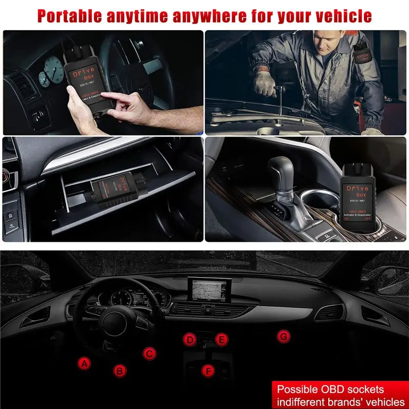 AB59-Drive Box EDC15/ME7 OBD2 IMMO Deactivator Activat OBD2 Drive Box IMMO Deactivator Activator Car Accessories