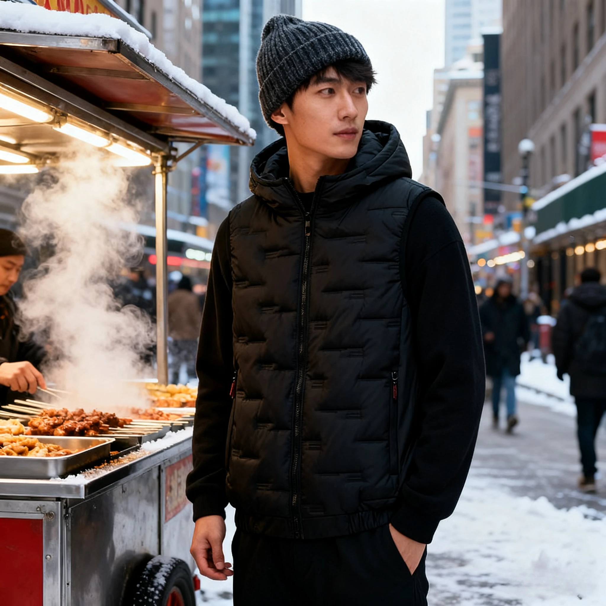 

Повседневный мужской жилет, весна-осень, новый стиль, свободная мужская куртка с капюшоном, жилет, удобная дышащая легкая верхняя одежда