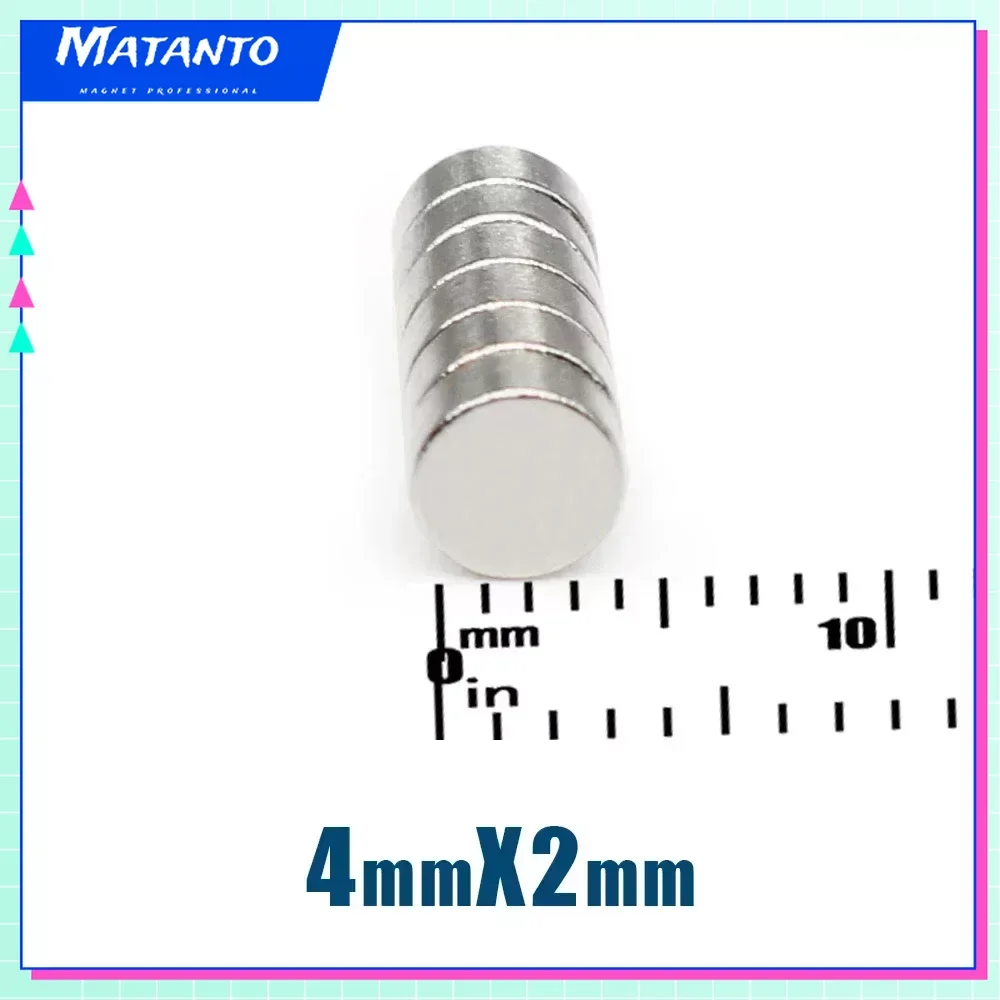 

200/500/1000/2000PCS 4x2mm Small Round Rare Earth Magnets Super Strong N35 Permanent Neodymium Magnets Disc