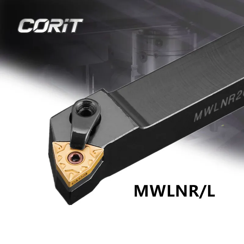 

CORIT MWLNR/L External Turning Tool Holder CNC Lathe Turning Bar with Carbide Insert WNMG0804 Metal Machining for Steel Aluminum