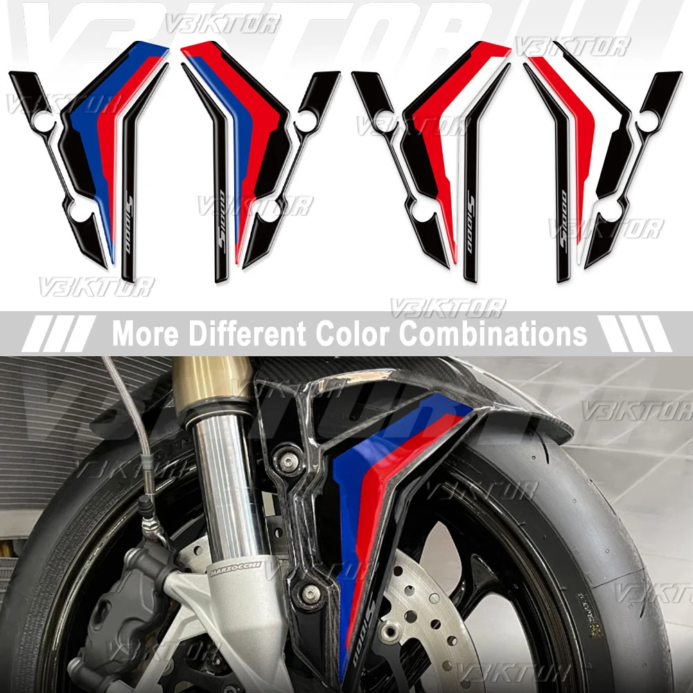 3D Resin Motorcycle Front Fender Sticker Fender Protection Decals For S1000RR S1000 RR S 1000 RR S1000R S1000 R 2019-2024 2023