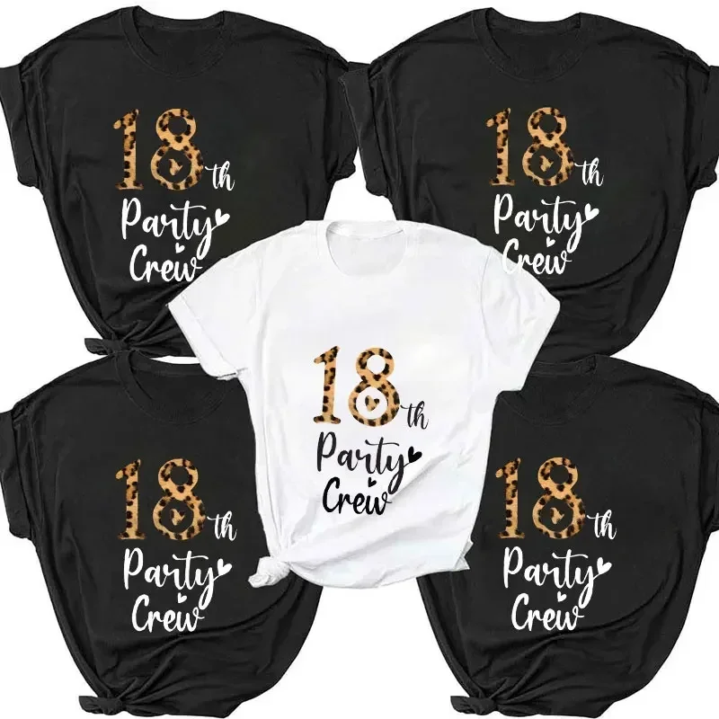 

Clothes for Women Party Crew Graphic Short Sleeve Happy Birthday Gift T-Shirt Oversized T Shirt Short Sleeve Tees Top