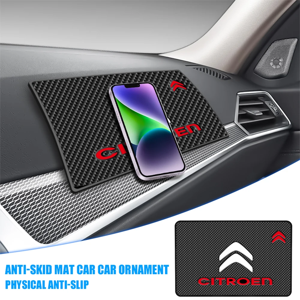 1PCS Car Dashboard Silicone Non Slip Mat Phone Holder Anti-skid Pad Car Accessories For Citroen C1 C3 C4 Berlingo C6 C8 Hub Cap