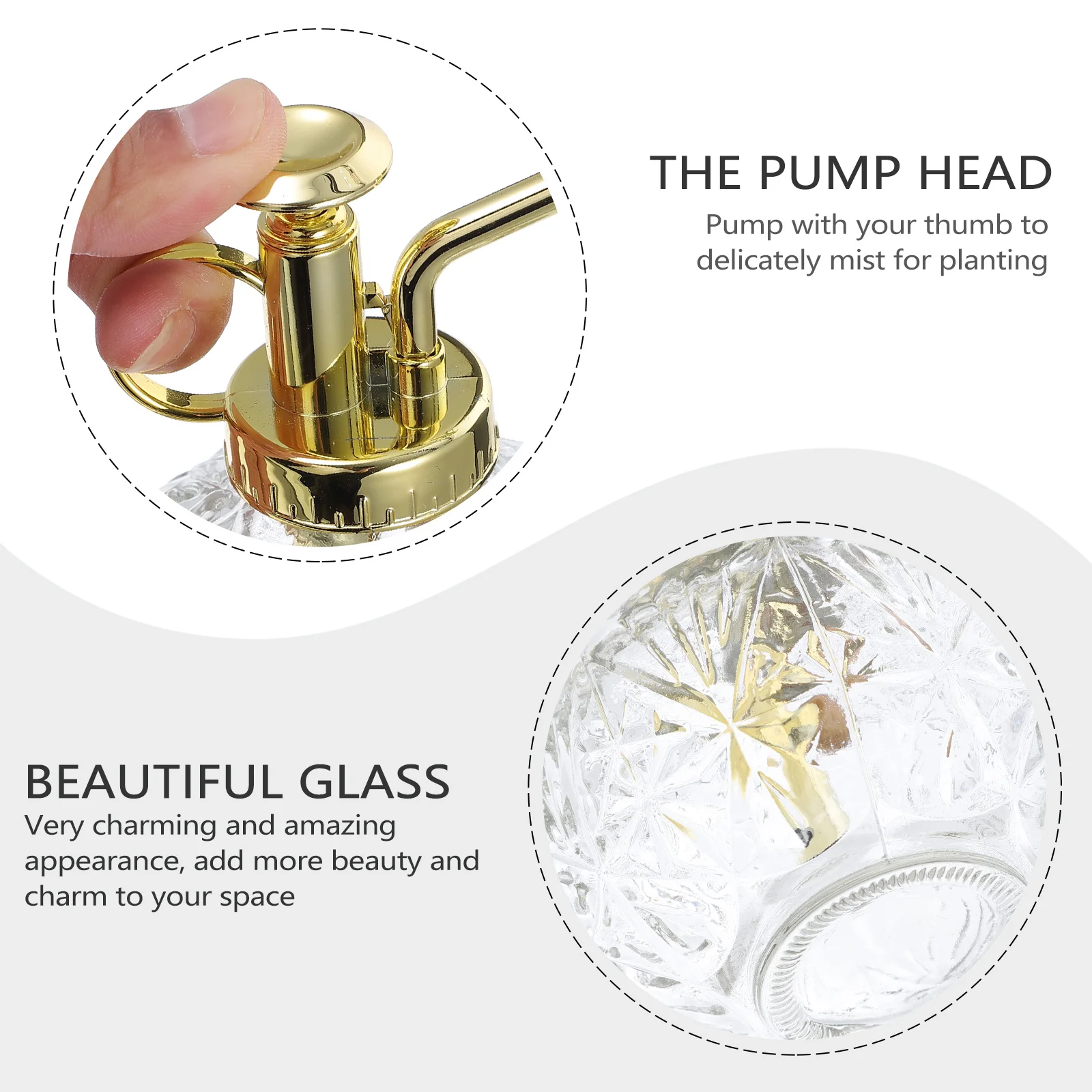 

Glass Watering Can Vintage Retro Design Small Size Durable Spray Bottle for Home Garden Plant Care Flower Mister