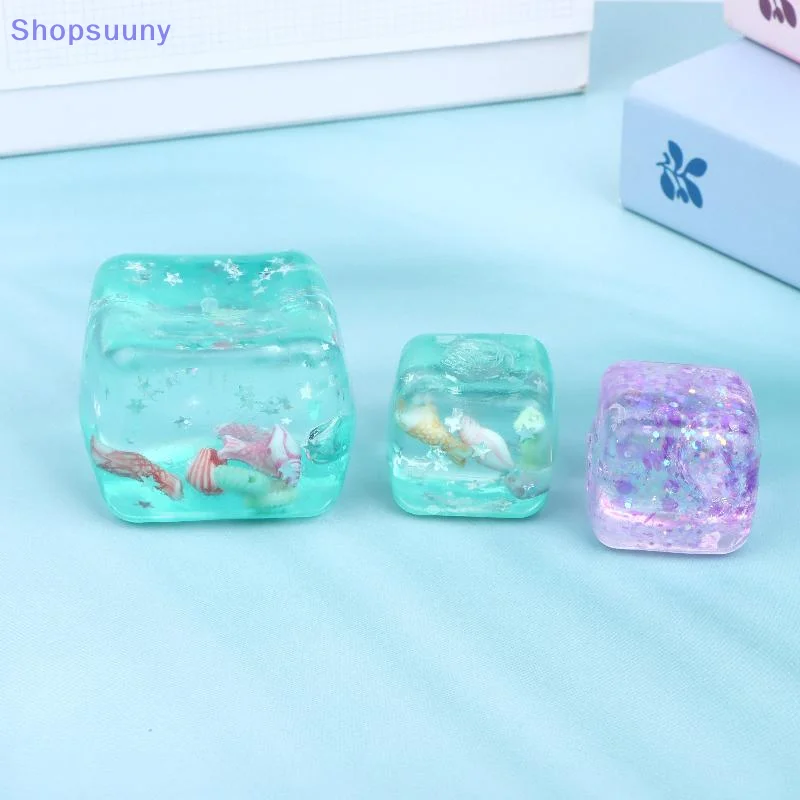 [SU]Stress Relif Balls Cube Ocean Sensory Fidget Toy Slow Rise Toys For Squeeze Relax Gift[SU]