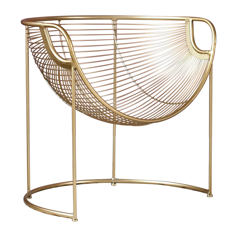 Nordic Style Luxury Living Room Chair Minimalist Creative Lounge Armchair Iron Art Gold Frame Accent Chair Bedroom Makeup Chairs