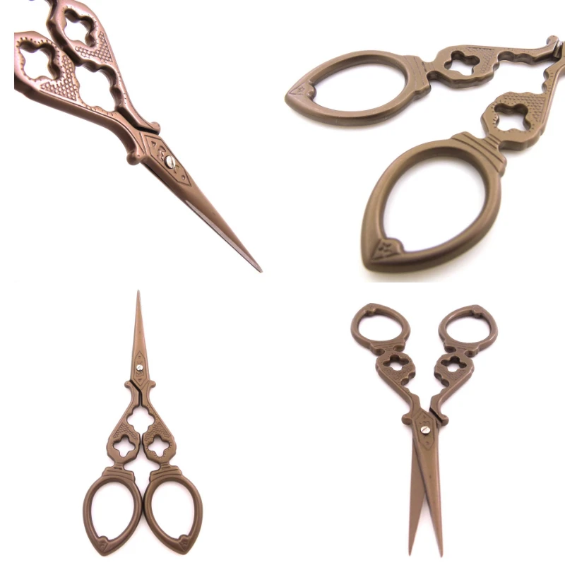 Retro Small Bird Scissors European Sewing Scissors Sewing Supplies Golden Scissors Mini Antique Carving Scissors for Fabric