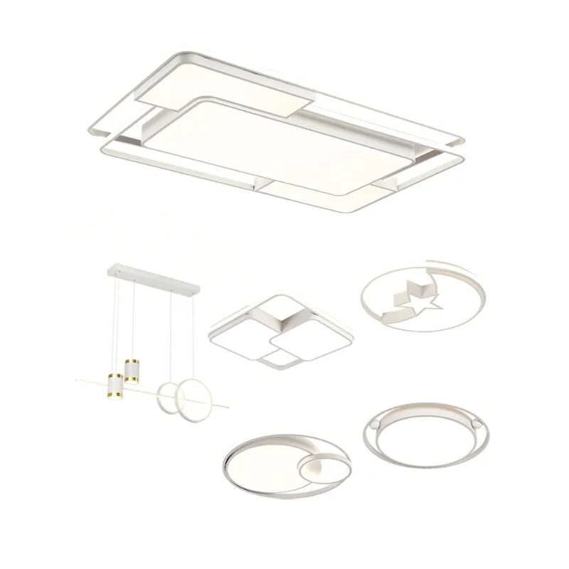 

Atmospheric living room main light, Nordic dining room bedroom light, modern simple led ceiling light, whole house lighting pack