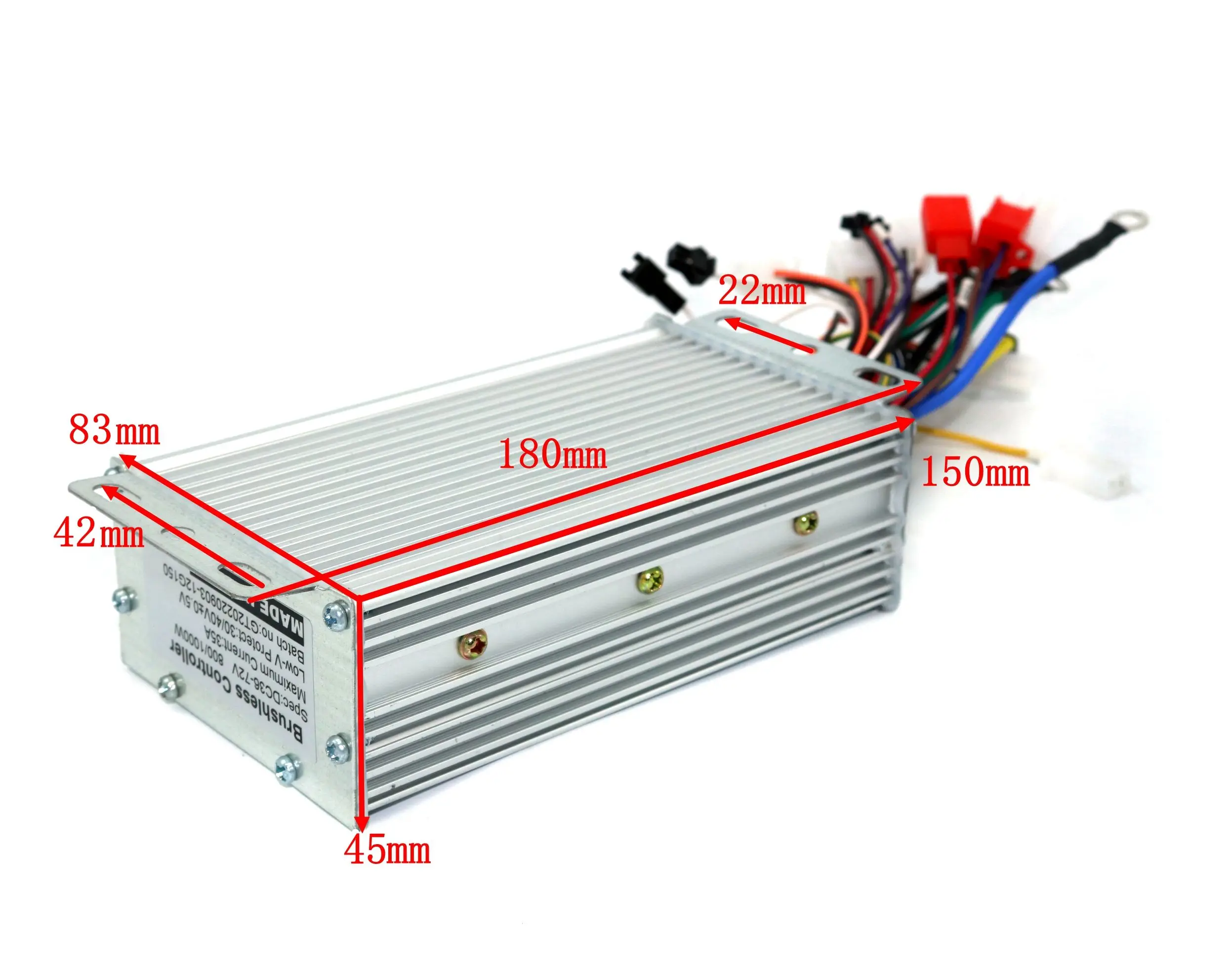 36-72V 800-1000W 35Amax 12 Mosfet Sensor/Sensorless  E-bike/Scooter/Motorcycle Brushless Speed Controller