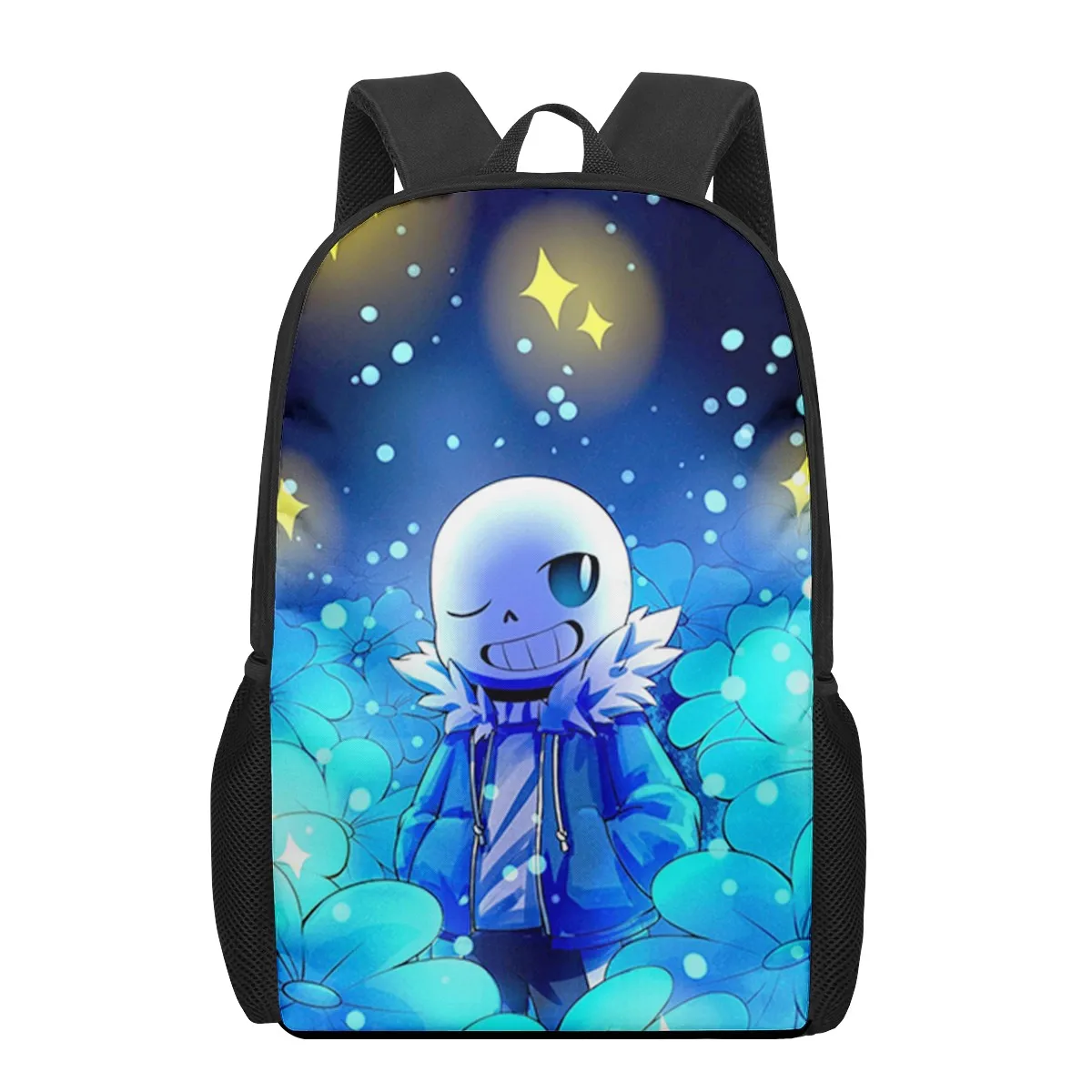 Undtale sans jogo impressão 3d sacos de escola para meninos meninas estudantes primários mochilas crianças saco de livro mochila mochila mochila