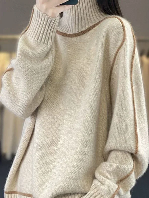 

Женский теплый свитер большого размера (до 300 фунтов), осенне-зимний, модный, вязаный, в американском стиле, свободного кроя, повседневная одежда