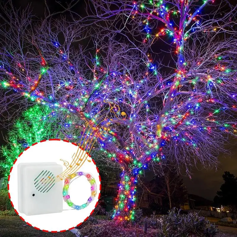 Kerstverlichting Met Muziek Infrarood Bewegingssensor Controller Led Kerst Lichtslingers Met Muziek Decoratief