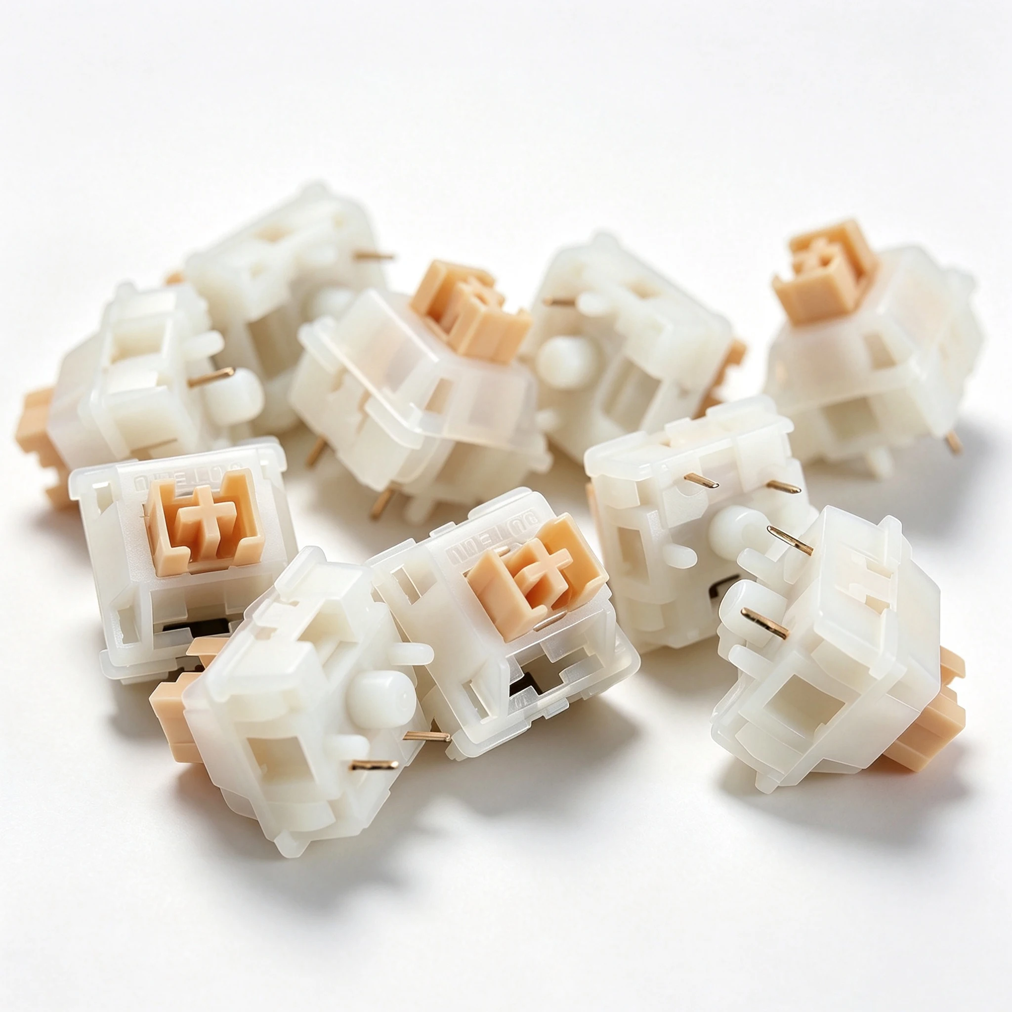 Outemu Silent Switch Yellow Jade Tactile Creamy Schalter 45gf 5-Pin für benutzerdefinierte DIY 60-Tasten-Gaming-Mechanische Tastaturen POM Vorgeschmiert