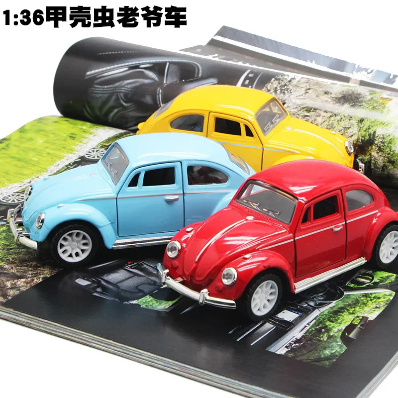 1/36 Beetle Modello di auto d\'epoca d\'epoca Modello di auto in fusione Mini modello di auto da gioco in metallo Regalo per bambini