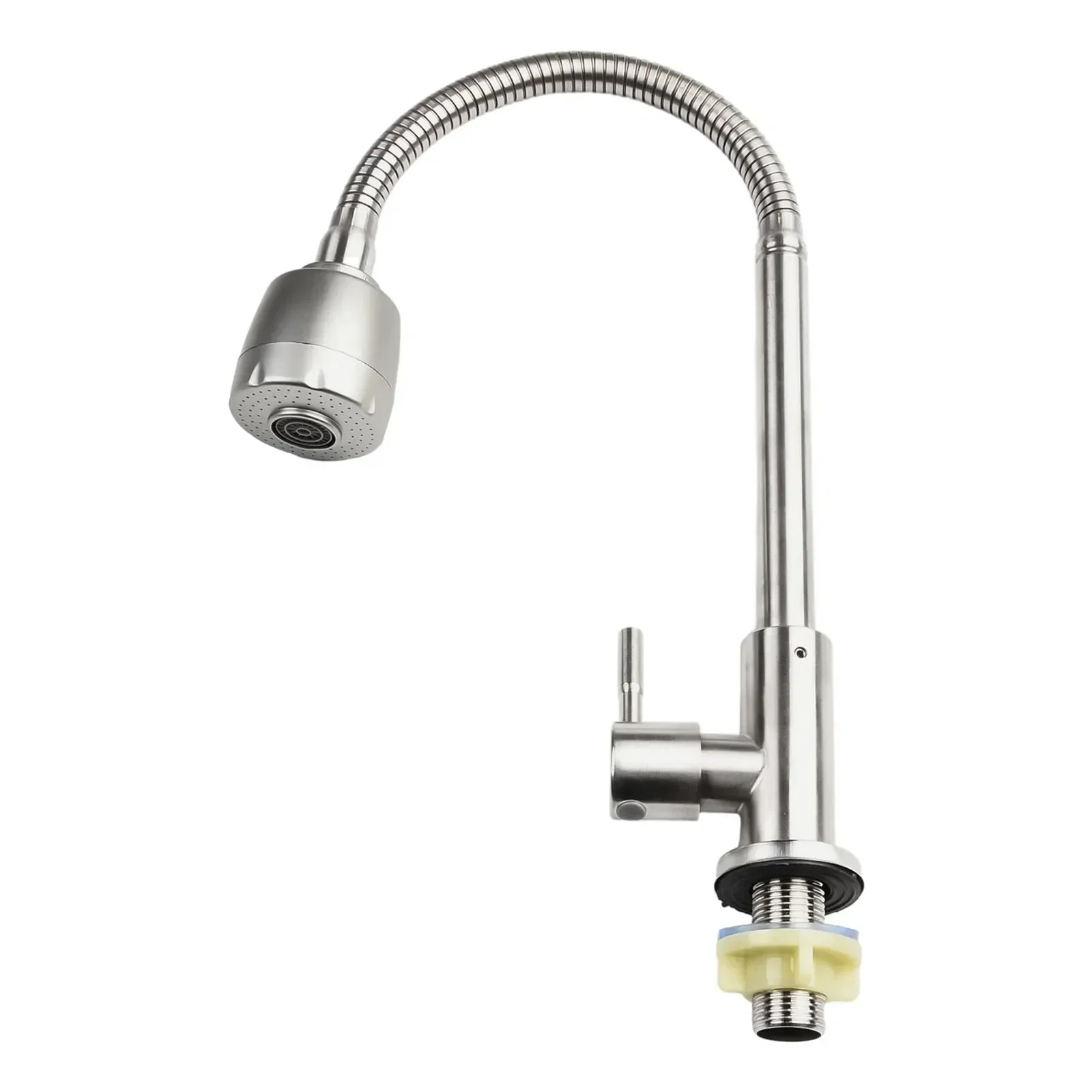 High Quality 304 Stainless Steel Kitchen Faucet Water Purifier Single Lever Hole Tap Cold Kitchen Fixture