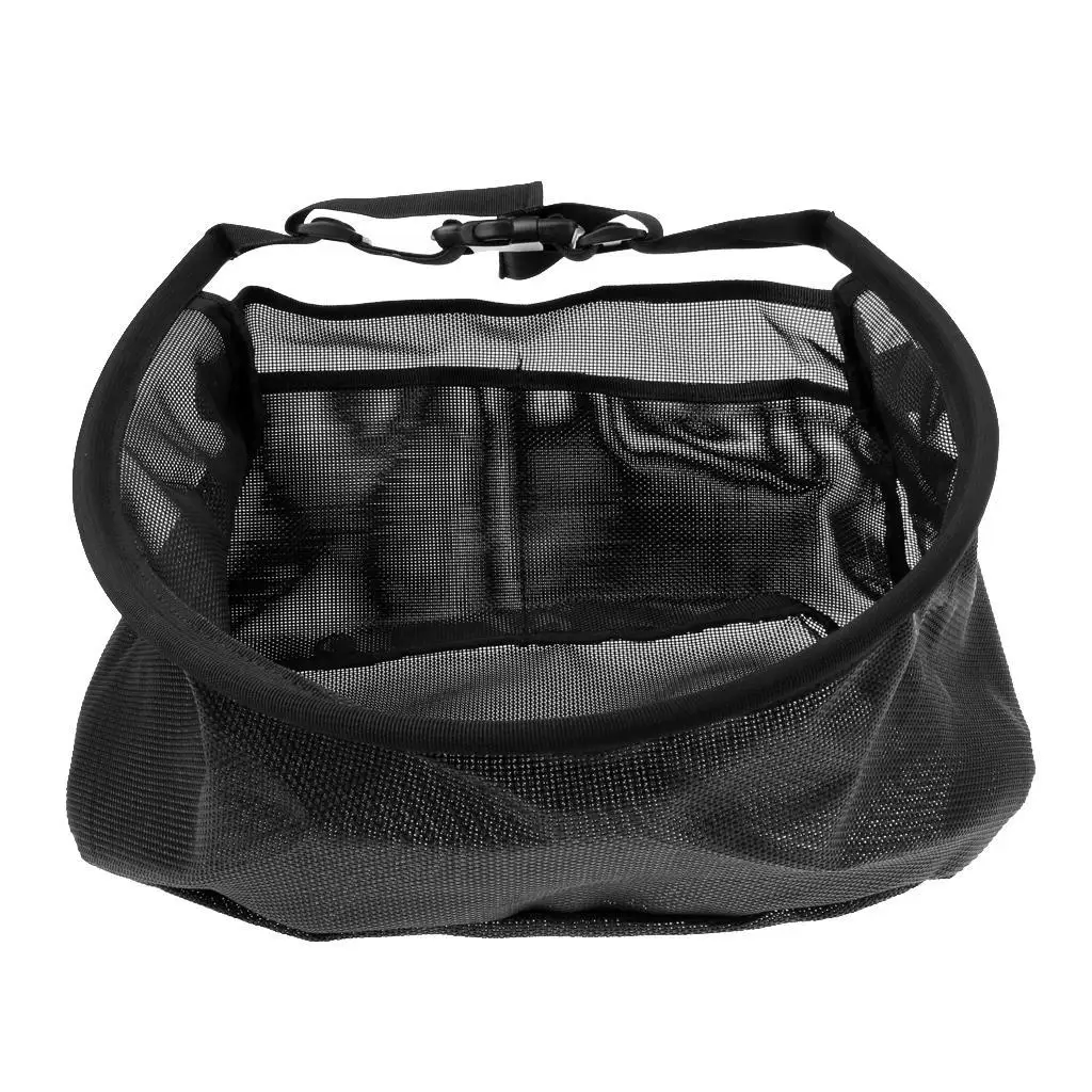 Fly Fishing Line Tray String Bag Black Mesh Stripping Basket Waist Net