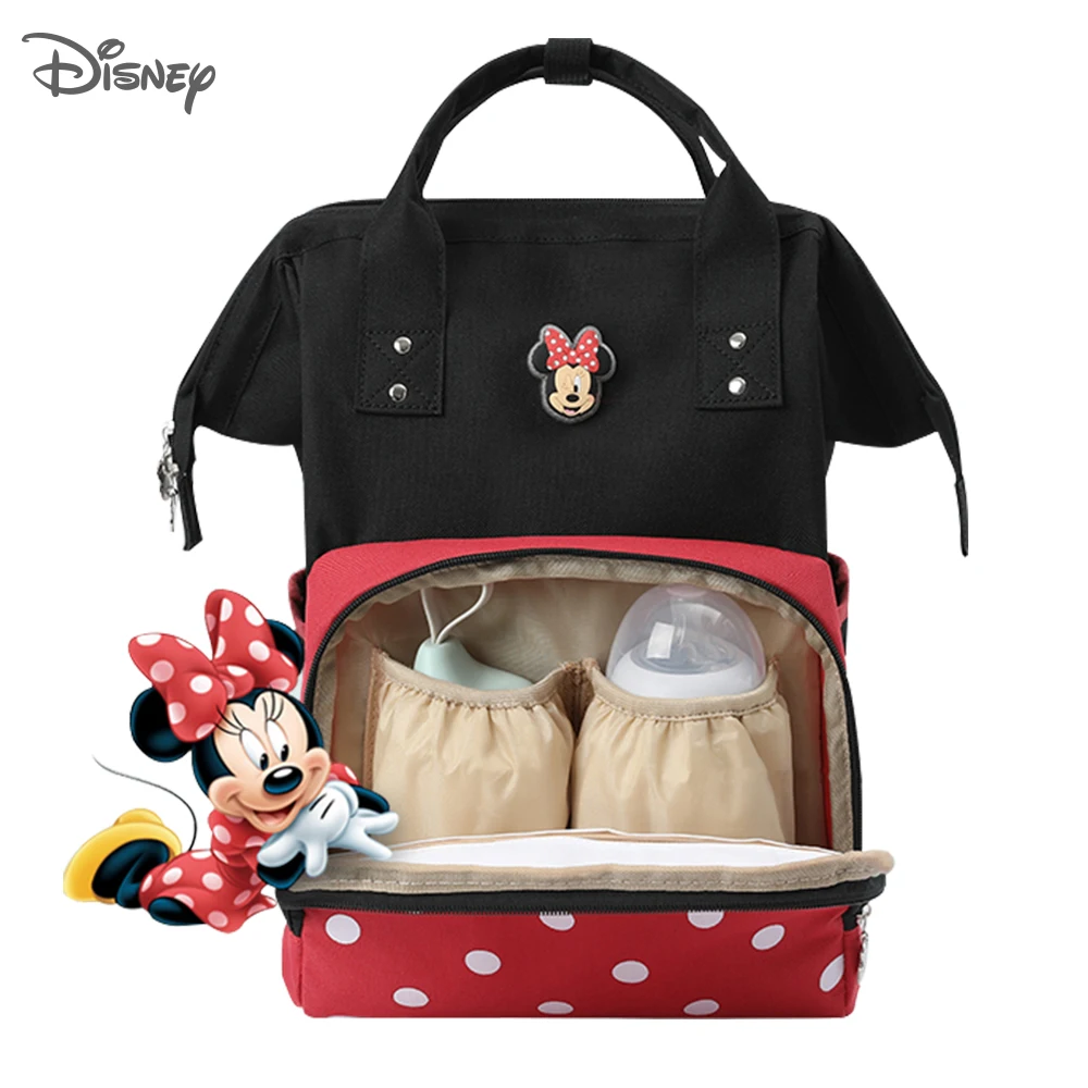 Disney bebek bezi çantası çok fonksiyonlu büyük kapasiteli mumya çanta değiştirme su geçirmez anne sırt çantası seyahat Nappy sırt çantası ıslak
