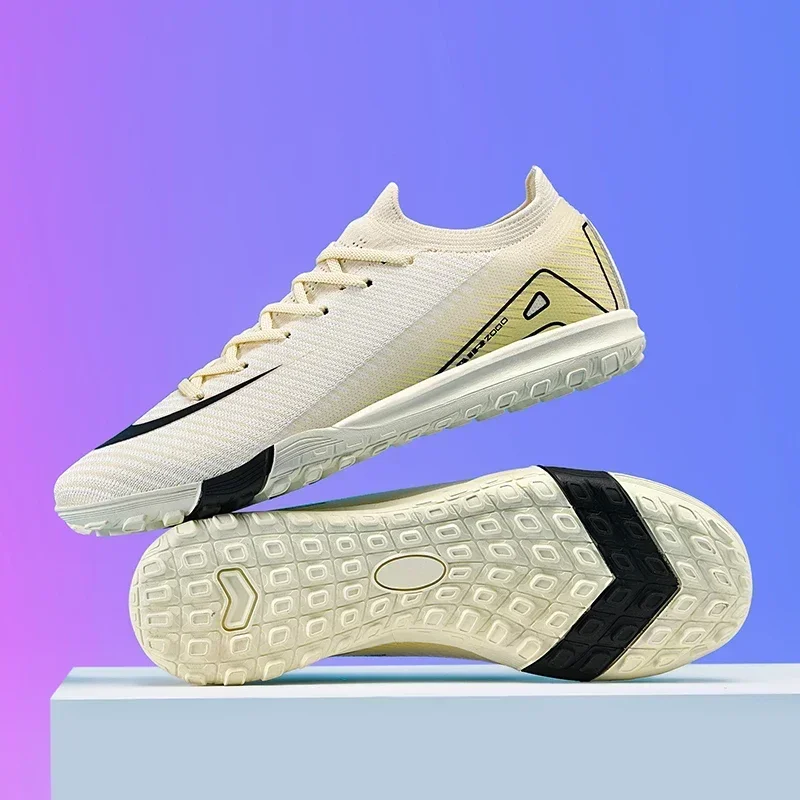 

New Men Training Boys Football Boots Adult Outdoor Sport Soccer Shoes Cleats Long Spikes Non Slip Breathable Match Comfortable