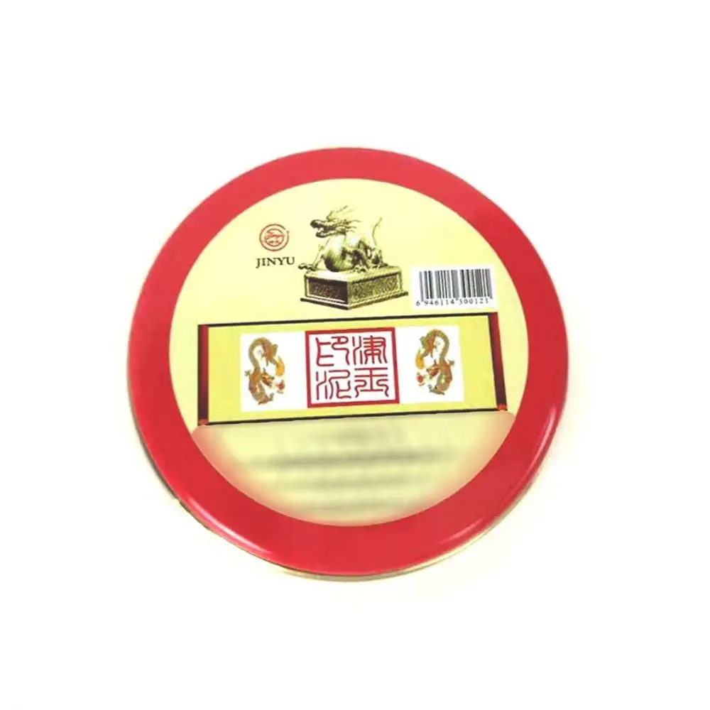 Mini almohadilla de tinta transparente para estampado de huellas dactilares, almohadilla de tinta antifalsificación de secado rápido, Color rojo para acuerdo de almohadilla de tinta de firma de notaario