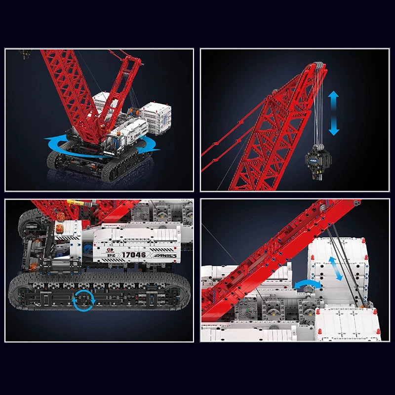 NEW 4494Pcs Technical APP Remote Control Wacker 16000 Crawler Crane Building Block Engineering Truck Toys Kids Christmas Gift