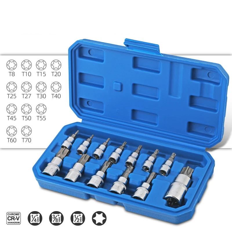 

13 PCS Of Patterned Hexagon Socket Socket Screwdriver Socket Plum Blossom Screwdriver Socket Multi-functional Gift Tool Set