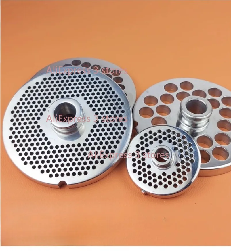 أجزاء مفرمة اللحم من نوع 42 - شفرة من الفولاذ المقاوم للصدأ، شبكة لوحة مثقوبة وملحقات لوحة الشاشة، رأس سكين على شكل متقاطع #3