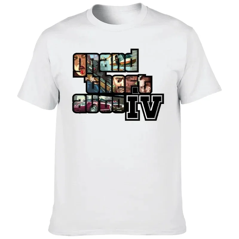 Grand Theft Auto IV T-Shirts GTA 6 Print Men Women Fashion Casual O-Neck Short Sleeves T Shirt Harajuku Unisex Tees Top Clothing