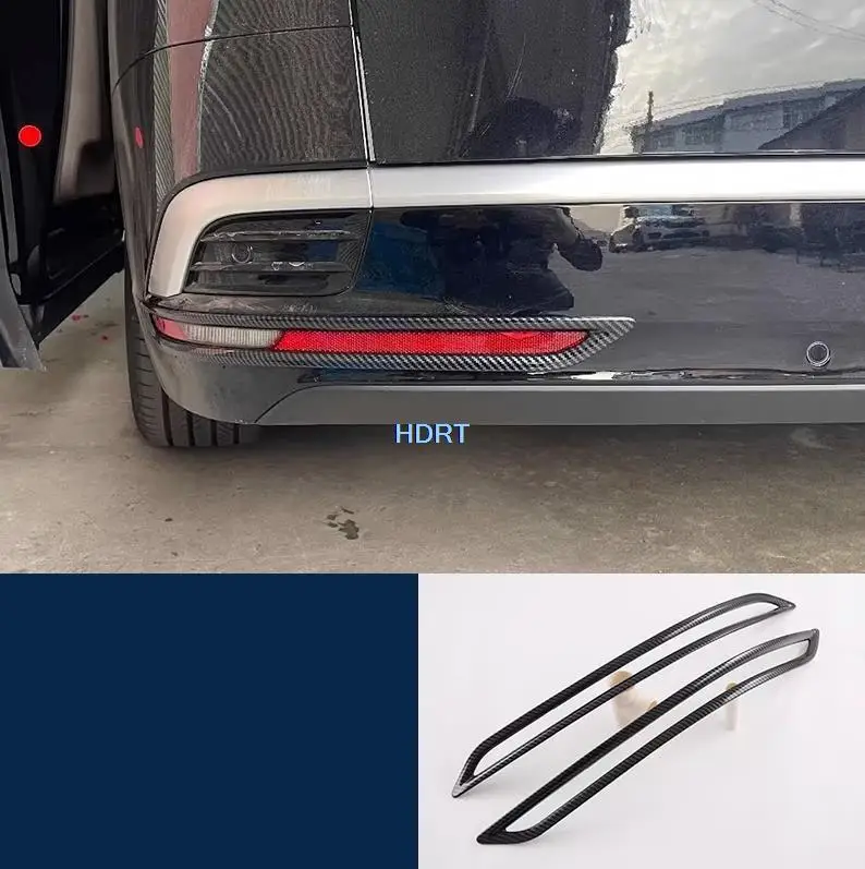 Car Styling Rear Fog Light Cover Tail Lamp Frame Trim Protector Decoration Accessories Exterior Sticker For BYD Denza D9 2022 +