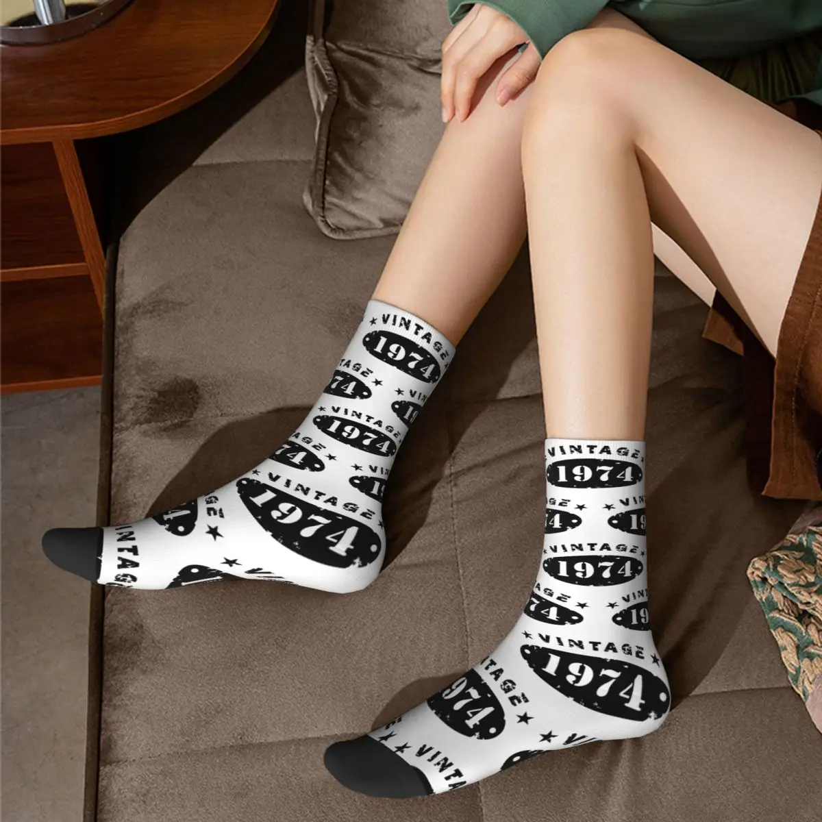 50 Years Old Retro 1974 People Socks Accessories For Men Women 50th Birthday Gift Cozy Socks Comfortable Best Gifts