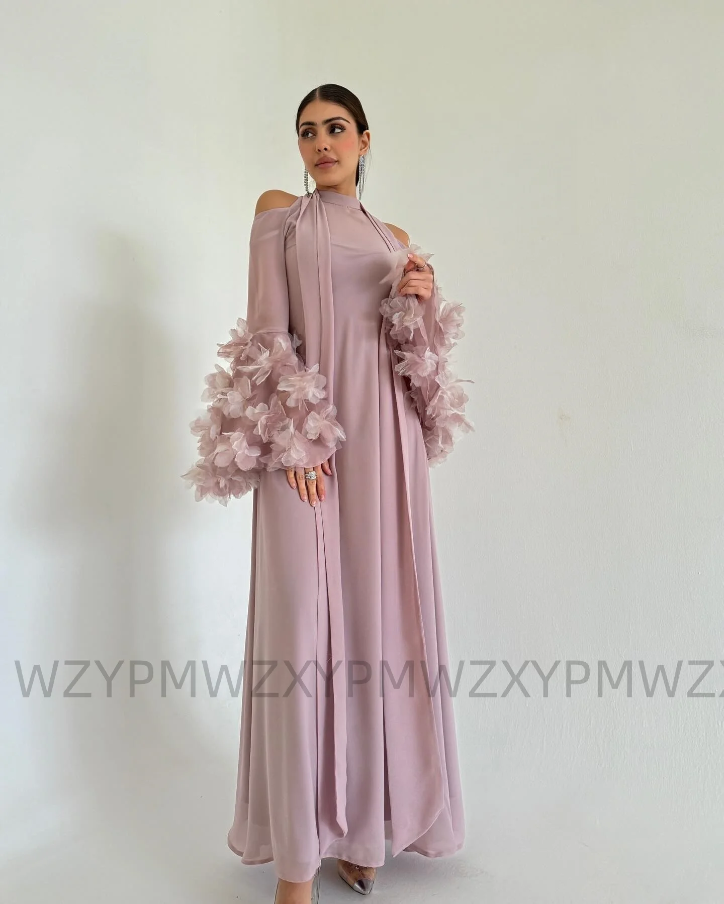 

Customized Communion Dresses Ypmwzx High Collar A-line Ankle length 3D Flower Christmas Gown vestidos de gala