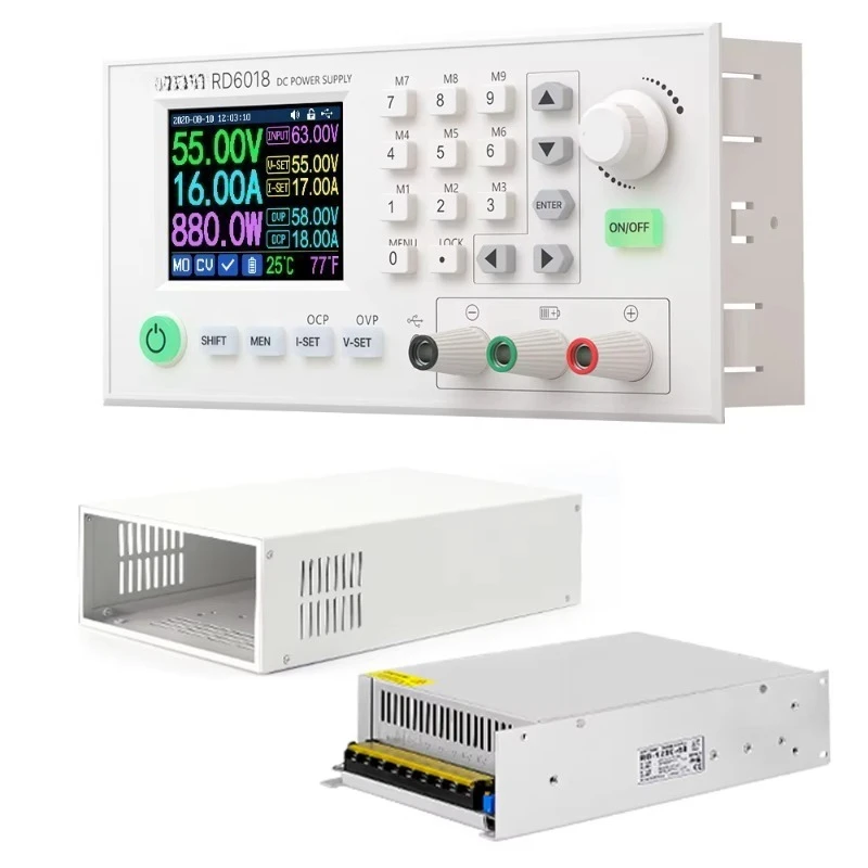 RD6018W S800 Unfinished Power Kit 1200W AC-DC PSU 110/220V USB WiFi 60V Variable Voltage Current Bench Power Module